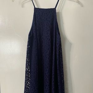 Navy spaghetti strap dress, size Small